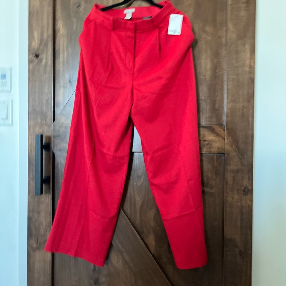 H&M Vibrant Red Wide Leg Women's Pants